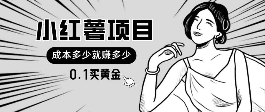 （11504期）小红薯暴力项目，0.1买黄金。操作简单，日入无上限，可无限扩大。-咩咩网络