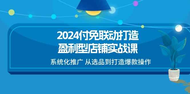 （11458期）2024付免联动-打造盈利型店铺实战课，系统化推广 从选品到打造爆款操作-咩咩网络