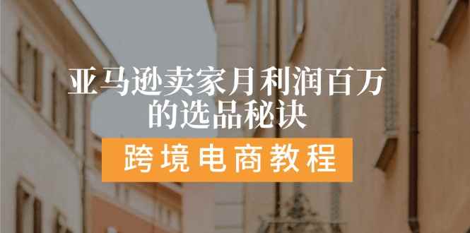 （11456期）亚马逊卖家月利润百万的选品秘诀:  抓重点/高利润/大方向/大类目/选品…-咩咩网络