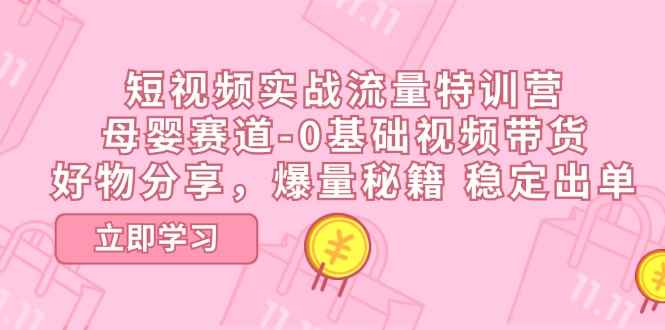 （11373期）短视频实战流量特训营，母婴赛道-0基础带货，好物分享，爆量秘籍 稳定出单-咩咩网络