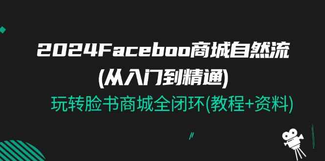 （11368期）2024Faceboo 商城自然流(从入门到精通)，玩转脸书商城全闭环(教程+资料)-咩咩网络