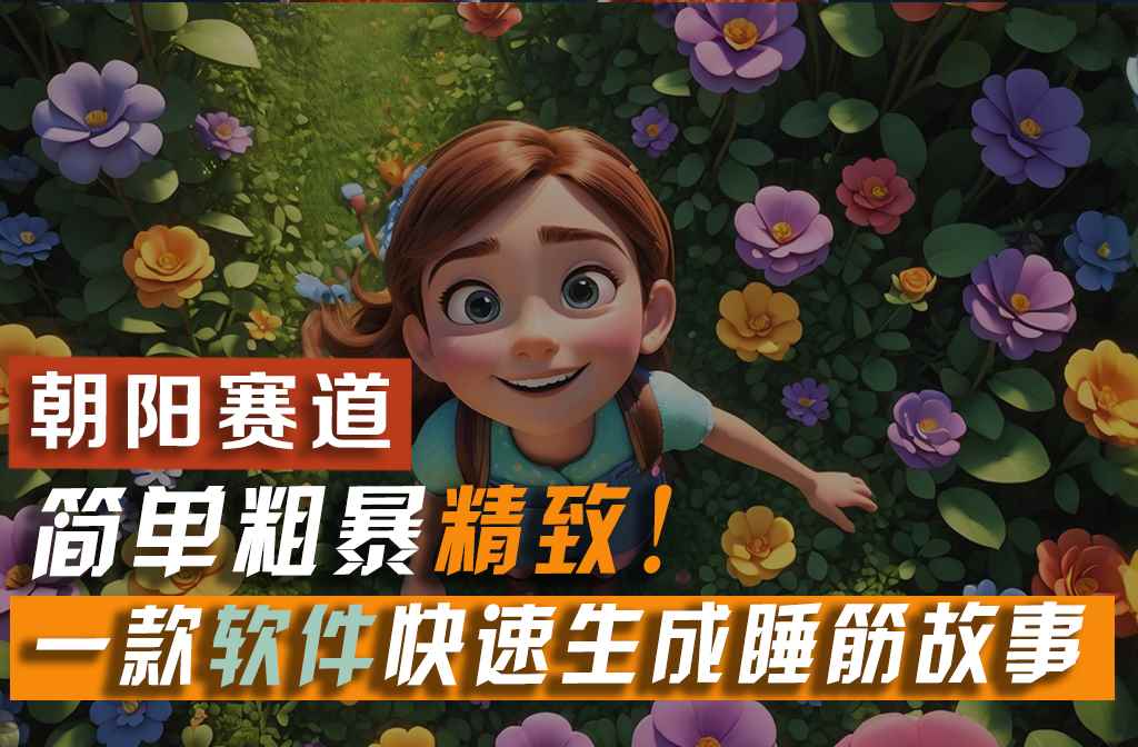 （11405期）利用一款软件5分钟一条爆款睡筋故事，简单粗暴精致！小白月入2w+-咩咩网络