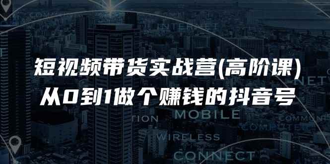 （11253期）短视频带货实战营(高阶课)，从0到1做个赚钱的抖音号（17节课）-咩咩网络