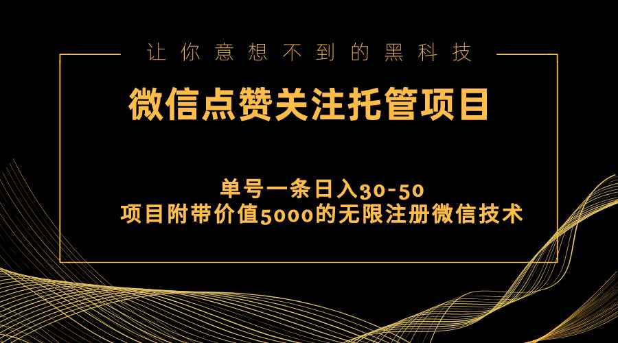 （11177期）视频号托管点赞关注，单微信30-50元，附带价值5000无限注册微信技术-咩咩网络