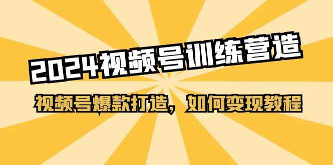 （11135期）2024视频号训练营，视频号爆款打造，如何变现教程（20节课）-咩咩网络