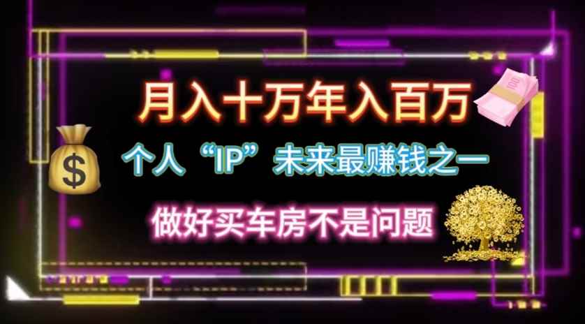 （11099期）个人“IP”月入十万 年入百万，逆风翻盘秘籍！-咩咩网络