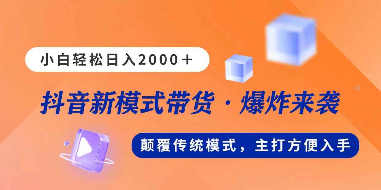 （11080期）新模式直播带货，日入2000，不出镜不露脸，小白轻松上手-咩咩网络