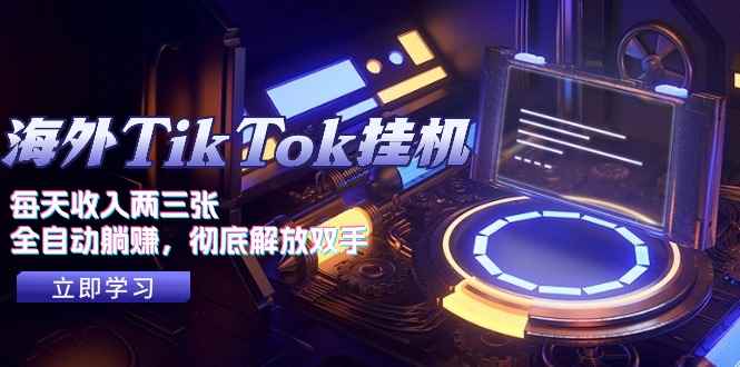 （10994期）海外TikTok挂机，每天收入两三张，全自动躺赚，彻底 解放双手！-咩咩网络