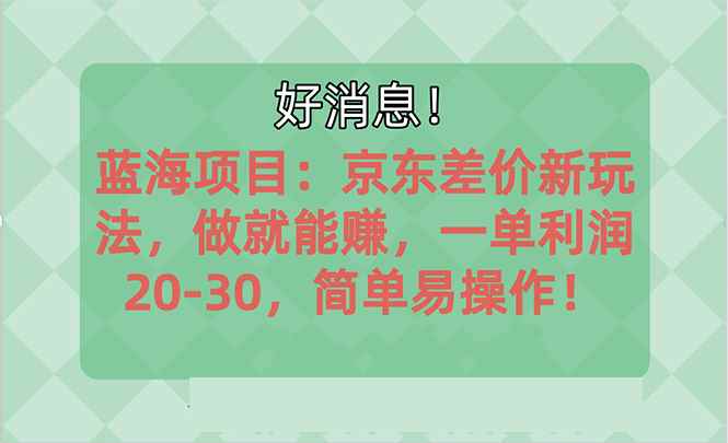 （10989期）越早知道越能赚到钱的蓝海项目：京东大平台操作，一单利润20-30，简单…-咩咩网络