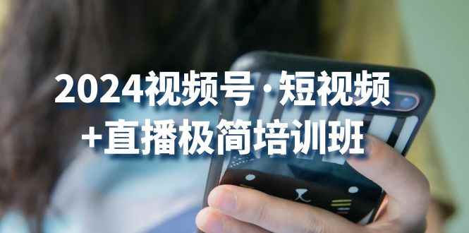 （10797期）2024视频号·短视频+直播极简培训班：抓住视频号风口，流量红利-咩咩网络