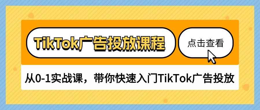 （10731期）TikTok广告投放课程，从0-1实战课，带你快速入门TikTok广告投放（30节课）-咩咩网络