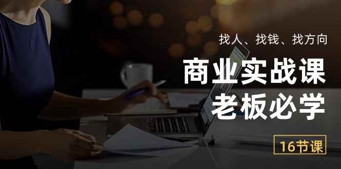 （10710期）商业实战课【老板必学】：找人、找钱、找方向（16节课）-咩咩网络