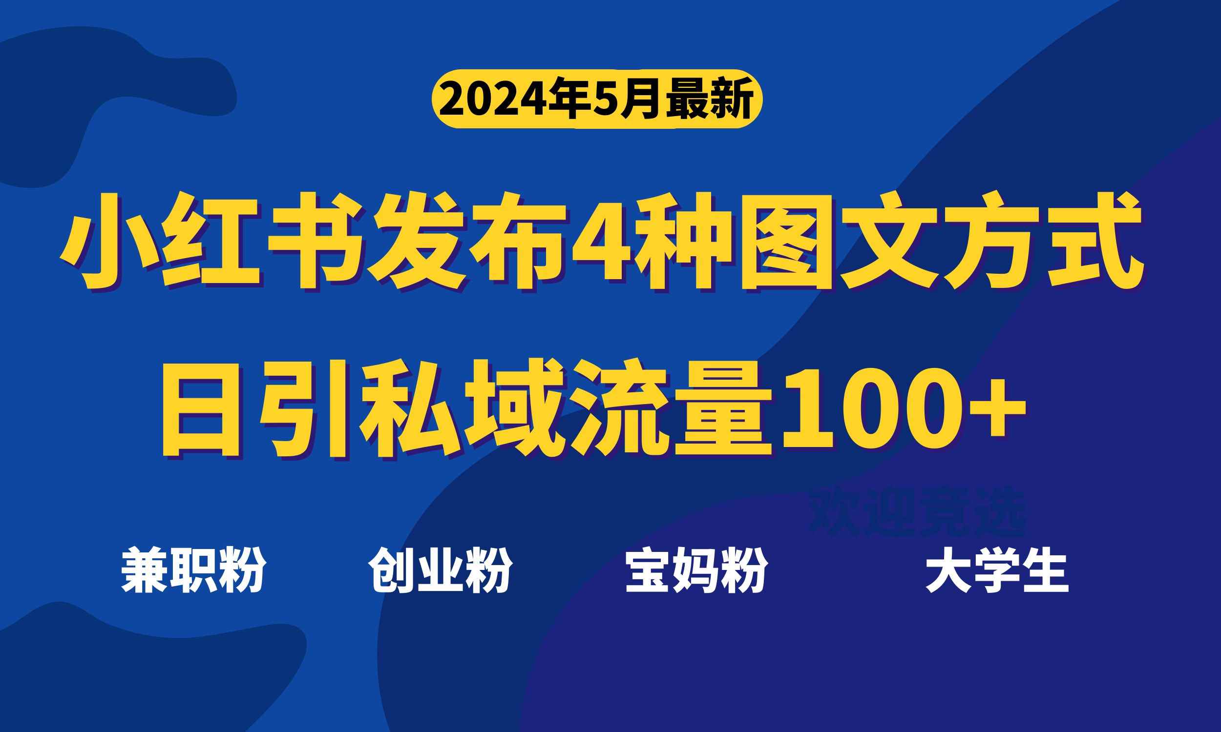 （10677期）最新小红书发布这四种图文，日引私域流量100+不成问题，-咩咩网络