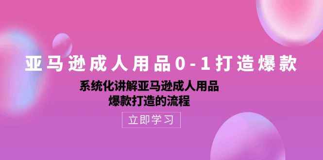 （10493期）亚马逊成人用品0-1打造爆款：系统化讲解亚马逊成人用品爆款打造的流程-咩咩网络