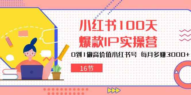 （10490期）小红书100天-爆款IP实操营，0到1做高价值小红书号 每月多赚3000+（16节）-咩咩网络