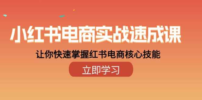 （10384期）小红书电商实战速成课，让你快速掌握红书电商核心技能（28课）-咩咩网络