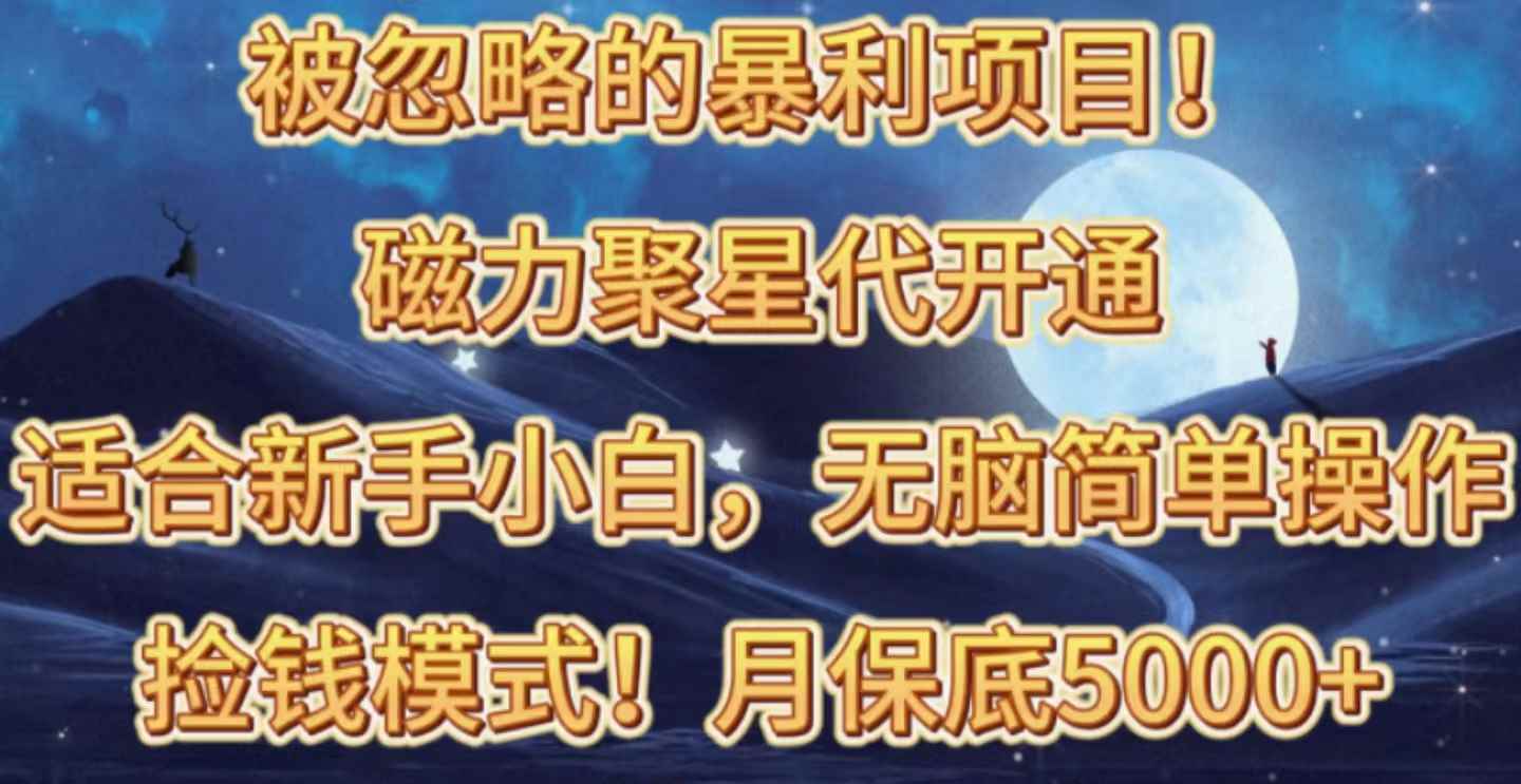 （10245期）被忽略的暴利项目！磁力聚星代开通捡钱模式，轻松月入五六千-咩咩网络