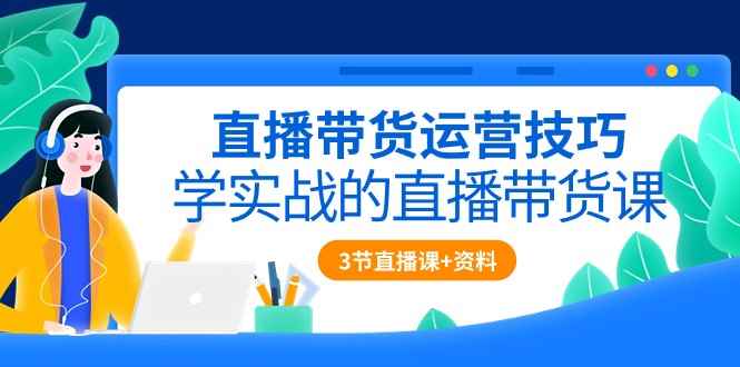 （10229期）直播带货运营技巧，学实战的直播带货课（3节直播课+配套资料）-咩咩网络