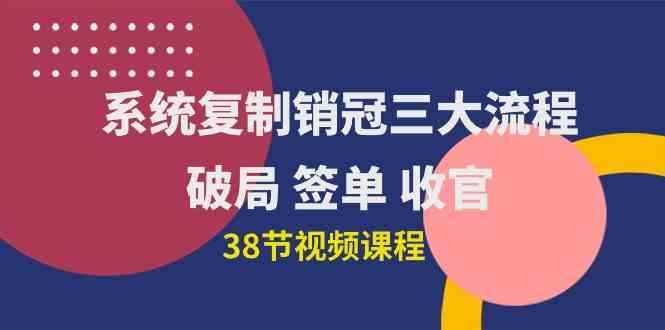 （10171期）系统复制 销冠三大流程，破局 签单 收官（38节视频课）-咩咩网络