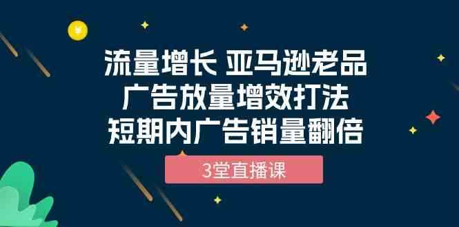 （10112期）流量增长 亚马逊老品广告放量增效打法，短期内广告销量翻倍（3堂直播课）-咩咩网络