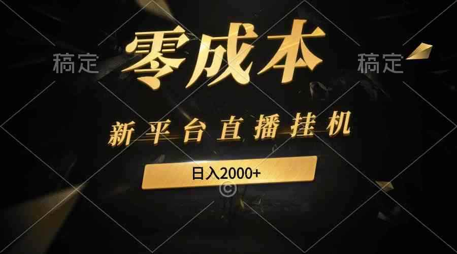 （9841期）新平台直播挂机最新玩法，0成本，不违规，日入2000+-咩咩网络