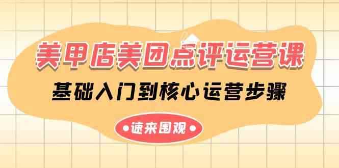 （9816期）美甲店-美团点评运营课，基础入门到核心运营步骤（14节课）-咩咩网络