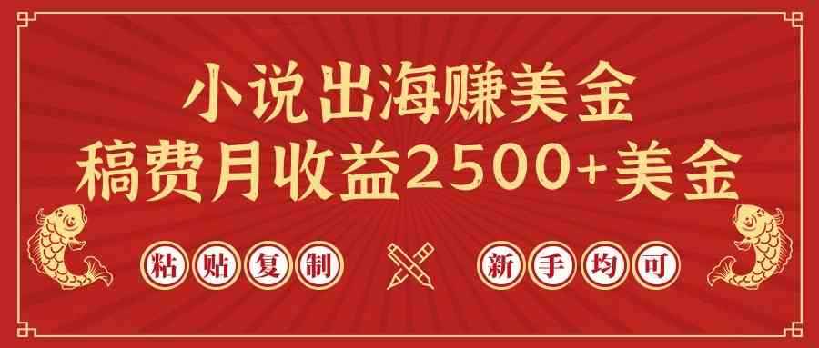 （9765期）小说出海赚美金，稿费月收益2500+美金，仅需chatgpt粘贴复制，新手也能玩转-咩咩网络
