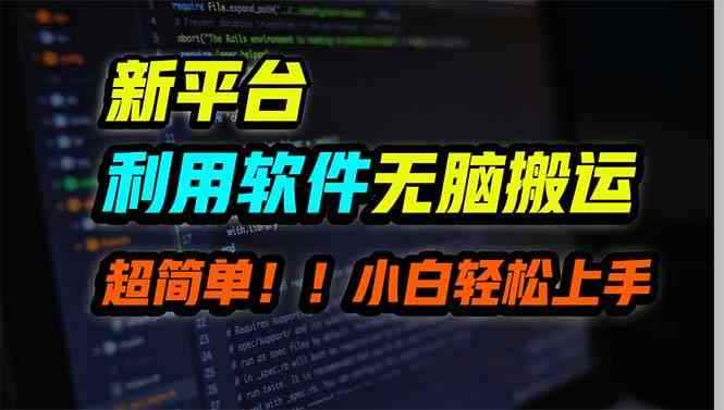 （9745期）新平台用软件无脑搬运，月赚10000+，小白也能轻松上手-咩咩网络