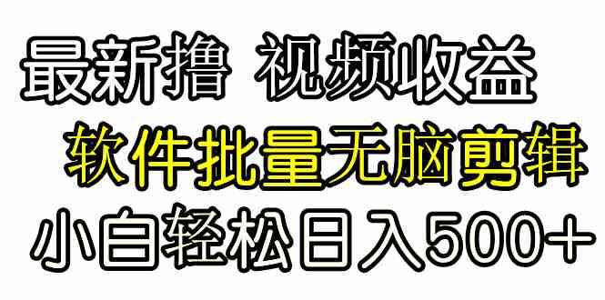 （9569期）发视频撸收益，软件无脑批量剪辑，第一天发第二天就有钱-咩咩网络