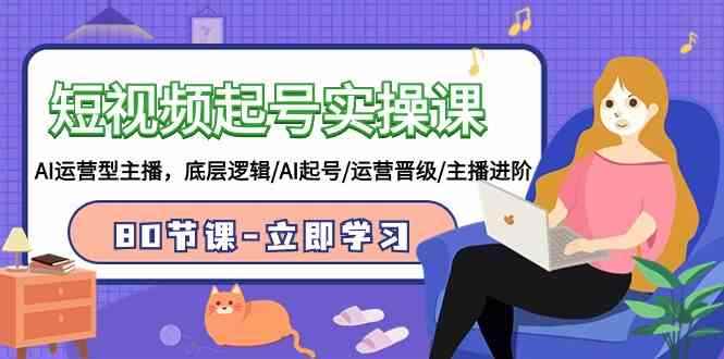 （9470期）短视频起号实操课，AI运营型主播，底层逻辑/AI起号/运营晋级/主播进阶/80节-咩咩网络