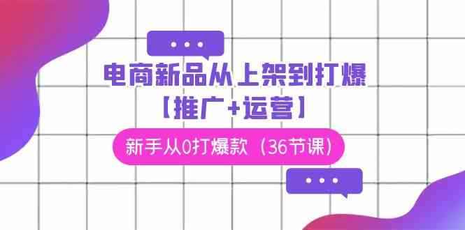 （9286期）电商 新品从上架到打爆【推广+运营】，新手从0打爆款（36节课）-咩咩网络