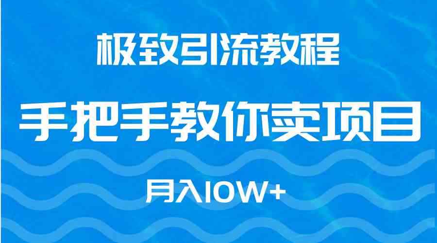 （9265期）极致引流教程，手把手教你卖项目，月入10W+-咩咩网络