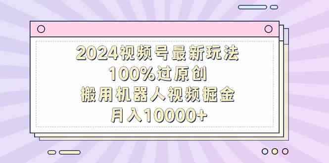 （9151期）2024视频号最新玩法，100%过原创，搬用机器人视频掘金，月入10000+-咩咩网络