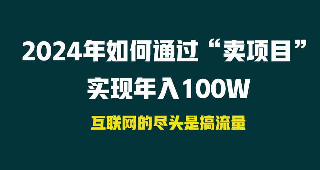 （9147期） 2024年如何通过“卖项目”实现年入100W-咩咩网络