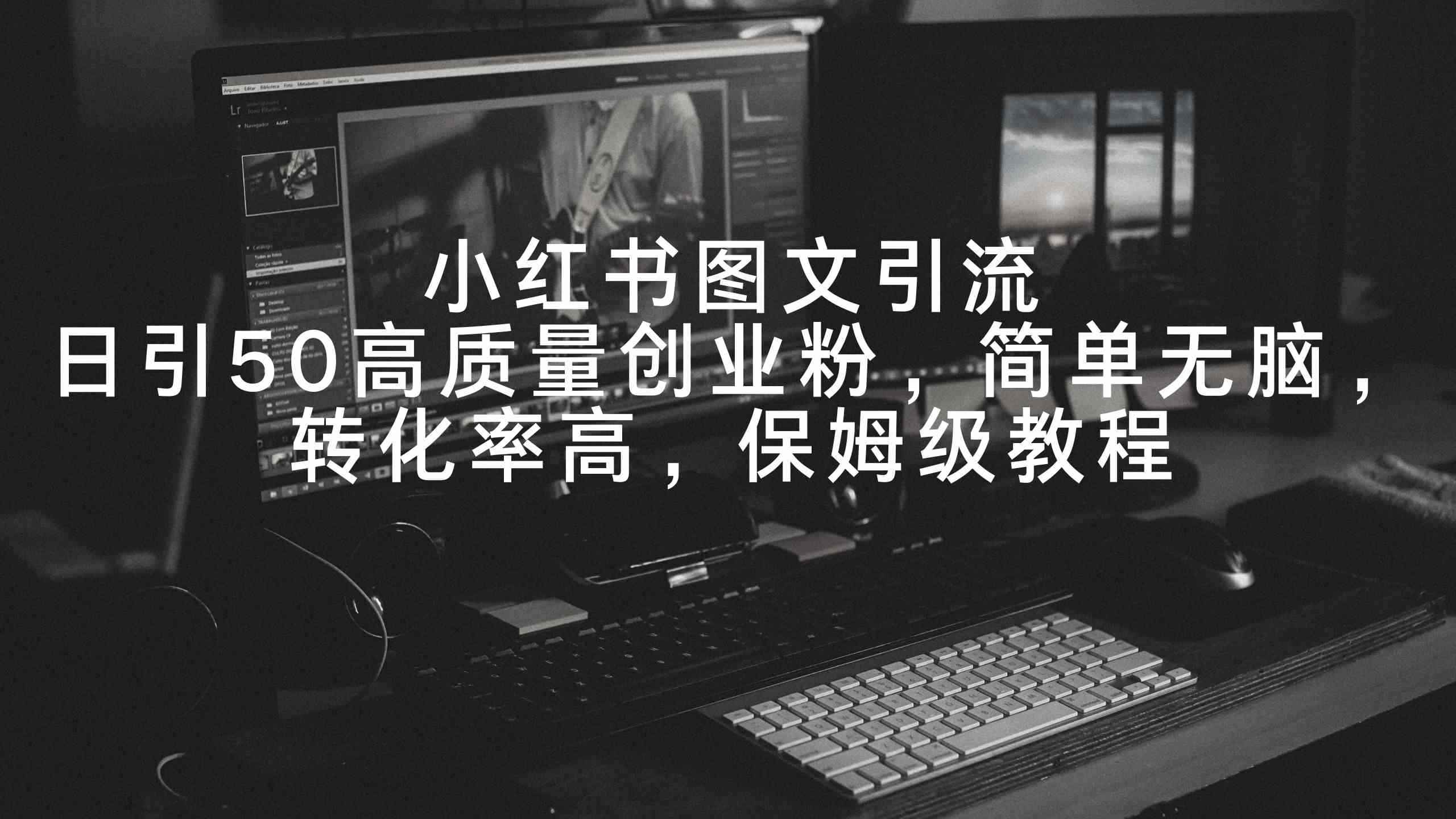 （9040期）小红书图文引流，日引50高质量创业粉，简单无脑，转化率高，保姆级教程-咩咩网络