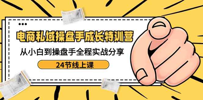 （8723期）电商私域-操盘手成长特训营：从小白到操盘手全程实战分享-24节线上课-咩咩网络
