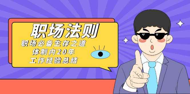（8557期）《职场 法则》职场必备生存之道，体制内20年 工作经验总结（17节课）-咩咩网络