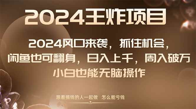 （8401期）2024风口项目来袭，抓住机会，闲鱼也可翻身，日入上千，周入破万，小白…-咩咩网络