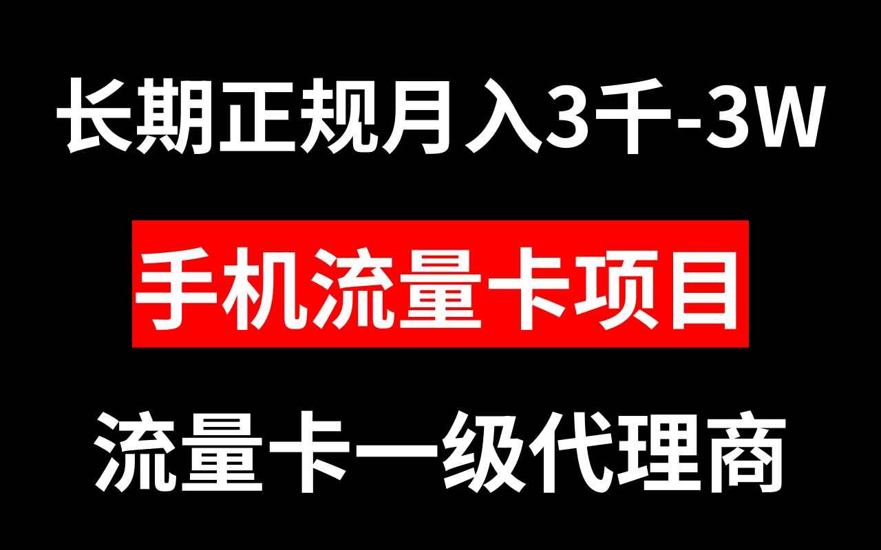 （8311期）手机流量卡代理月入3000-3W长期正规项目-咩咩网络
