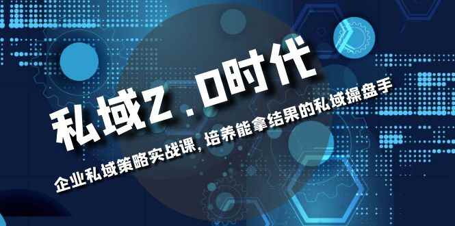 （8291期）私域-2.0时代：企业私域策略实战课，培养能拿结果的私域操盘手-咩咩网络