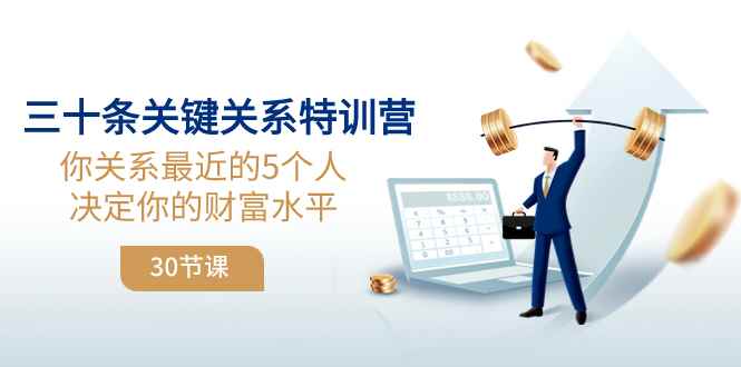 （8105期）三十条关键关系特训营：你关系 最近的5个人决定你的财富水平（30节课）-咩咩网络