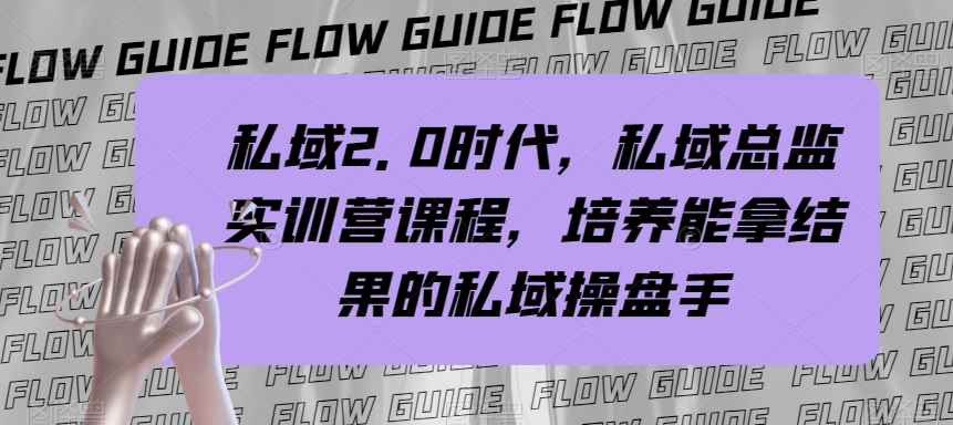 （7984期）私域·2.0时代，私域·总监实战营课程，培养能拿结果的私域操盘手-咩咩网络