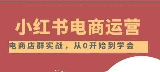 小红书店铺运营从小白到大神2.0，从入门到精通-咩咩网络