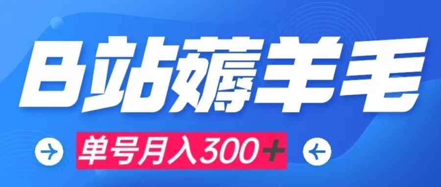 （7771期）b站薅羊毛，0门槛提现，单号每月300＋可矩阵操作-咩咩网络