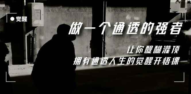 （7696期）觉醒-做一个通透强者，让你醍醐灌顶，拥有通透人生，掌握强大的秘密-咩咩网络