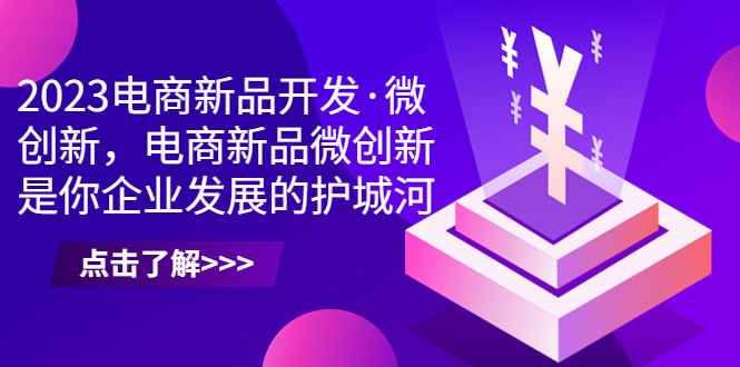 （6759期）2023电商新品开发·微创新，电商新品微创新是你企业发展的护城河-咩咩网络