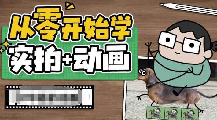 （6570期）从零开始学实拍加动画，实拍加动画创意教程（49节视频课）-咩咩网络