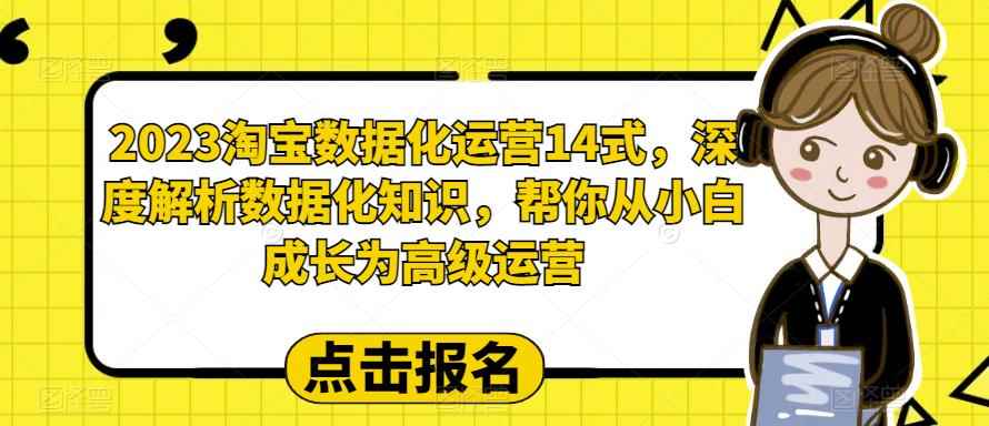 （6475期）2023淘宝数据化-运营 14式，深度解析数据化知识，帮你从小白成长为高级运营-咩咩网络