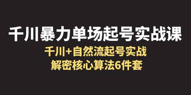 （6317期）千川暴力单场·起号实战课：千川+自然流起号实战， 解密核心算法6件套-咩咩网络