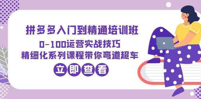 （6243期）2023拼多多入门到精通培训班：0-100运营实战技巧 精细化系列课带你弯道超车-咩咩网络
